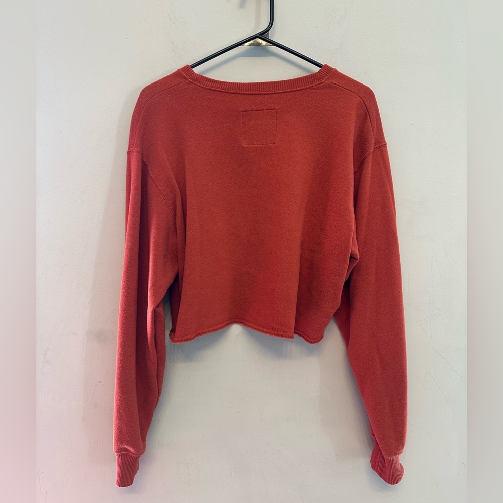 Hollister Women's Rust Y2K Revival Dragon Graphic Cropped Sweatshirt Small - Picture 7 of 8
